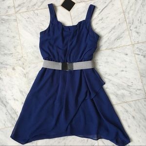Blue Girls Dress with Belt